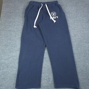 Vintage Pro-Weave Sweatpants Mens Large Blue Heavyweight Fleece US Navy Logo